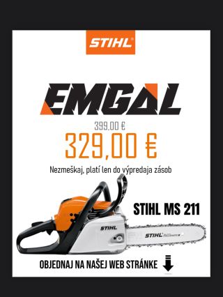 🪵 STIHL MS 211 – spoľahlivá motorová píla pre domácich aj náročnejších používateľov 🪵 Výkonná a ľahká benzínová píla,...